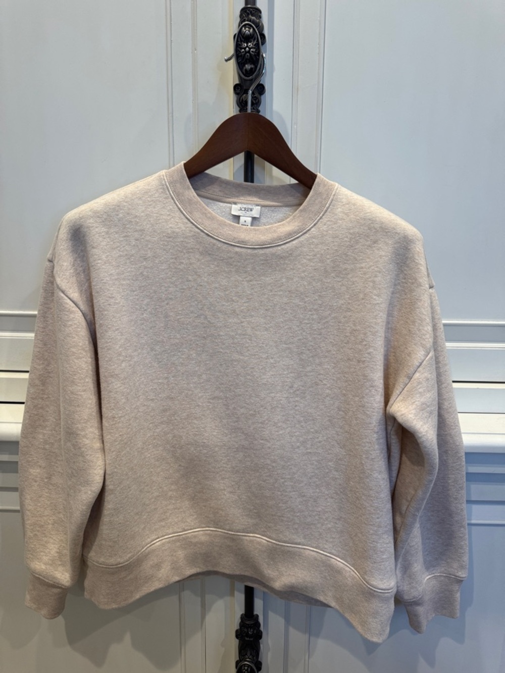 J. Crew Women's Light Beige Crewneck Sweatshirt